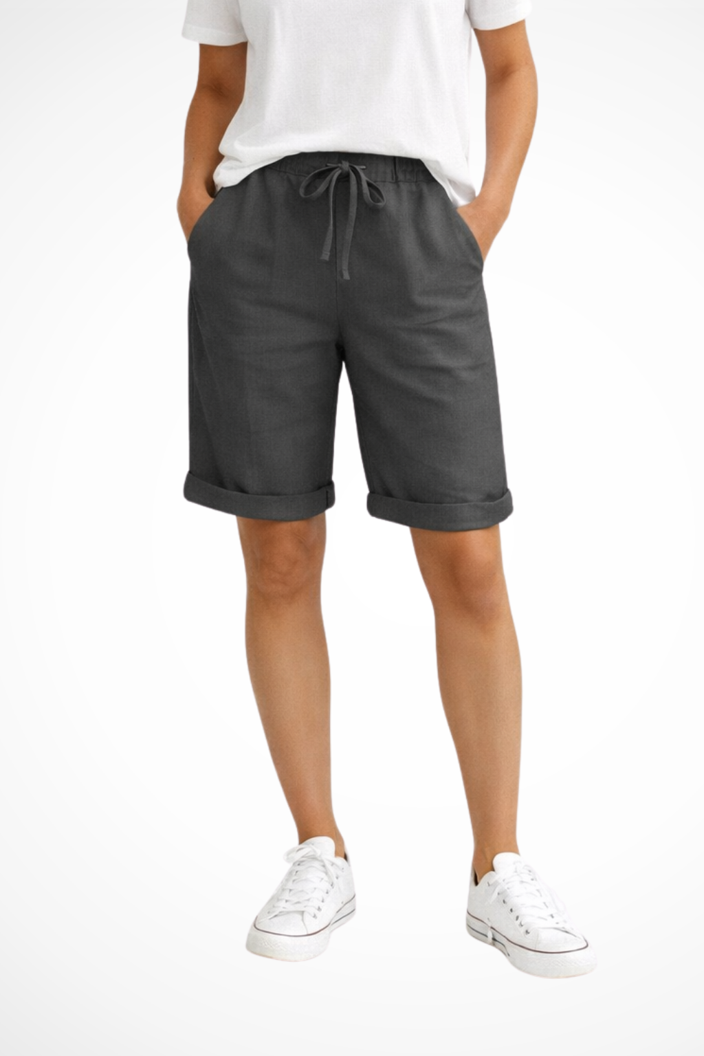 Joana | Women Relaxed Fit Linen Capri Pants for Everyday Wear