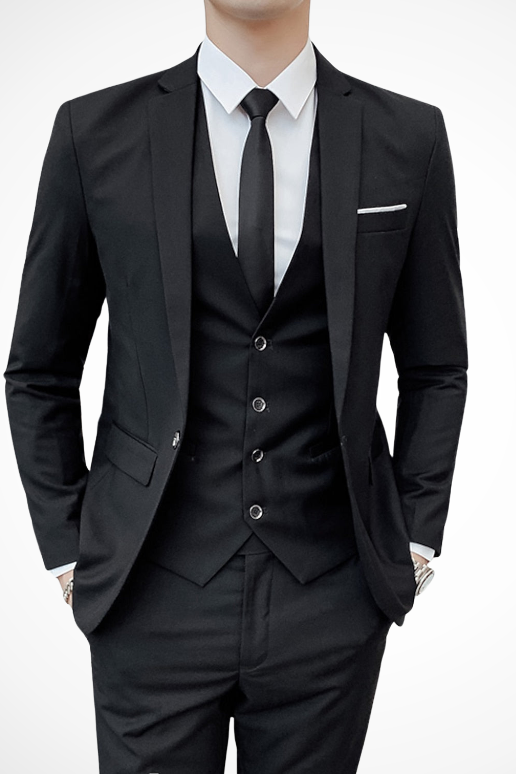 Leo | Men Slim Fit Notch Lapel 3 Piece Wedding Guest Suit
