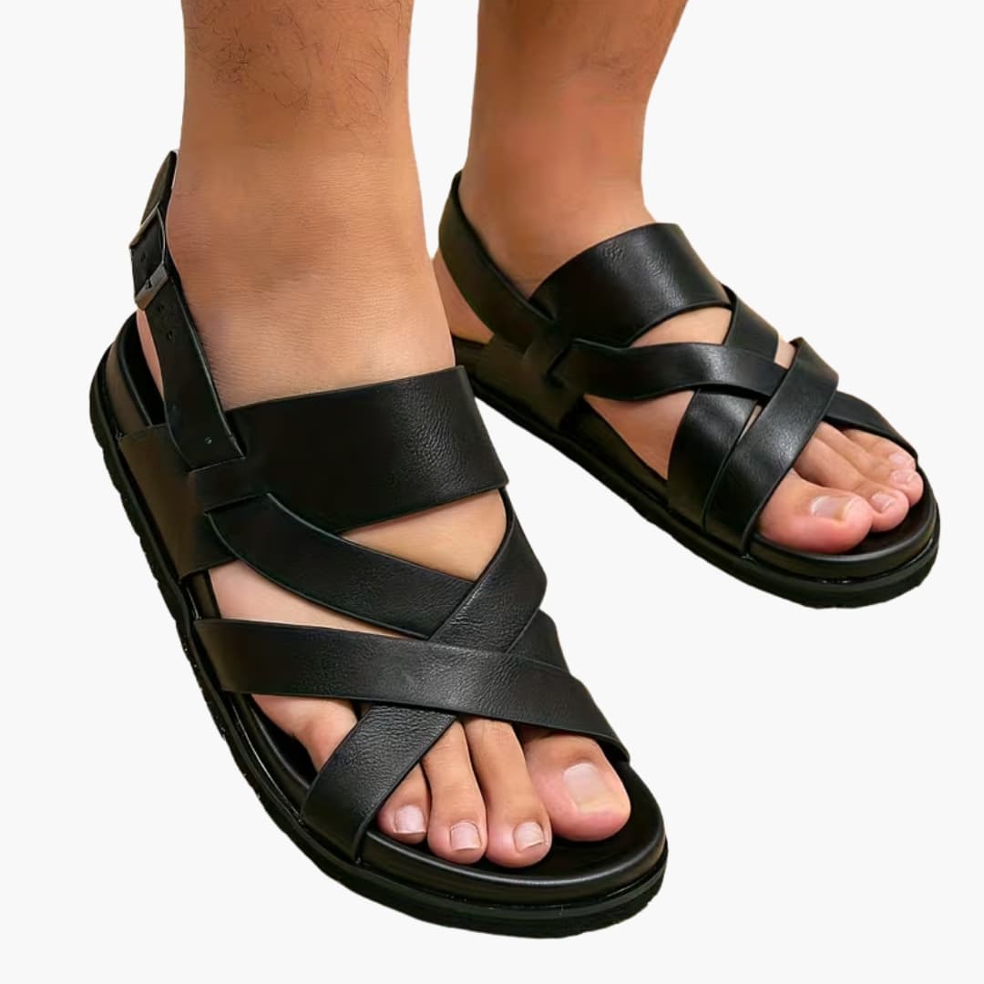 Ethan | Men's Sandals with Double-Layer Thick Soles and Buckle Closure