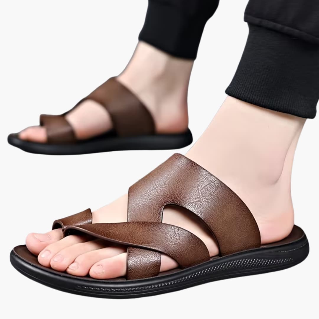 Carlos | Men's Sandals with Slip On Design and Round Toe