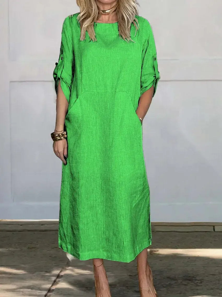 Lola | A-Line Loose Fit Sun Draped Dress Evening
