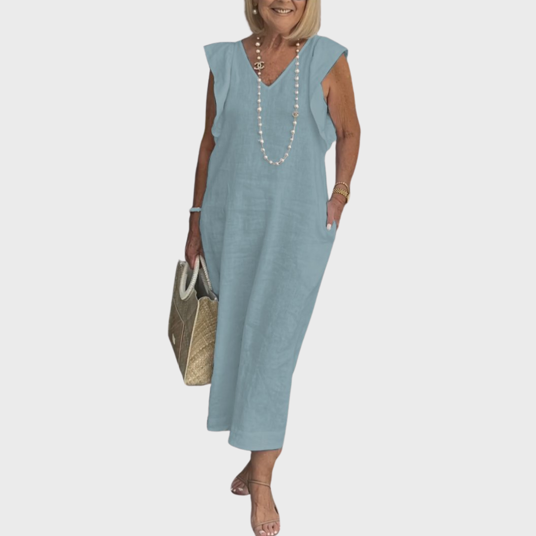 Odessa | Women's Sleeveless Pocket Maxi Casual Breathable Dress