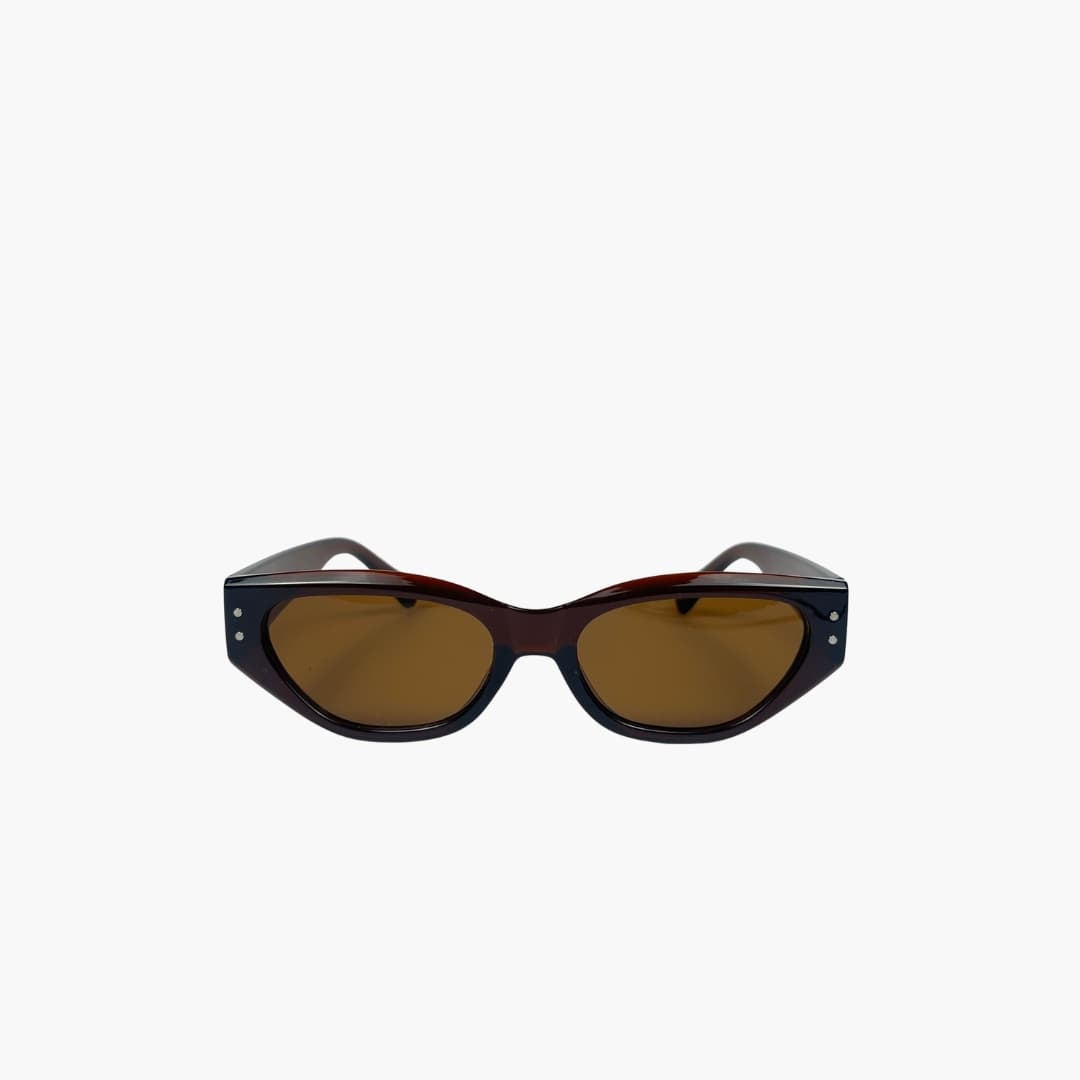 Women's Cat-Eye Sunglasses with Glossy Black Finish and UV Protection