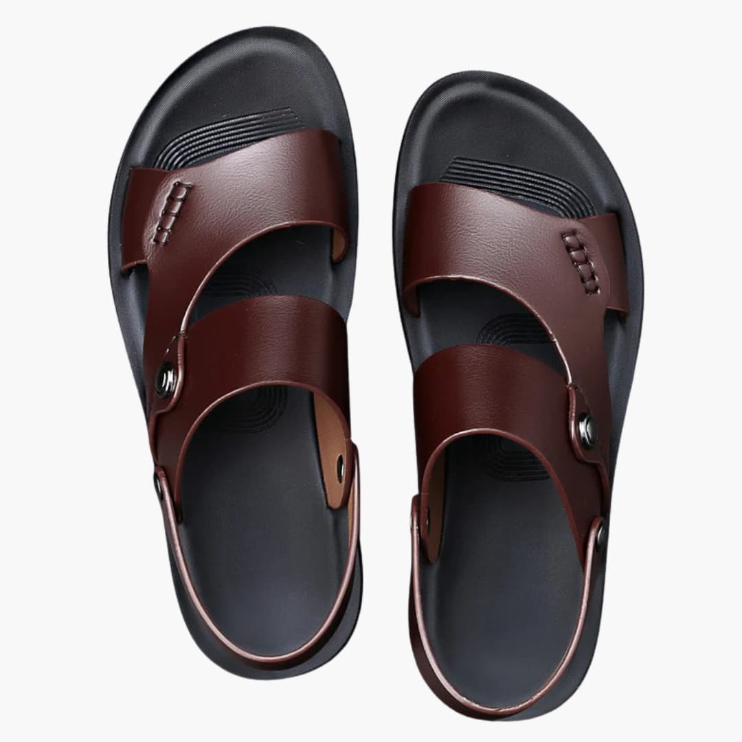 Kieran | Men's Wide Fit Sandals with Vegan Leather Straps and Cushioned Insole