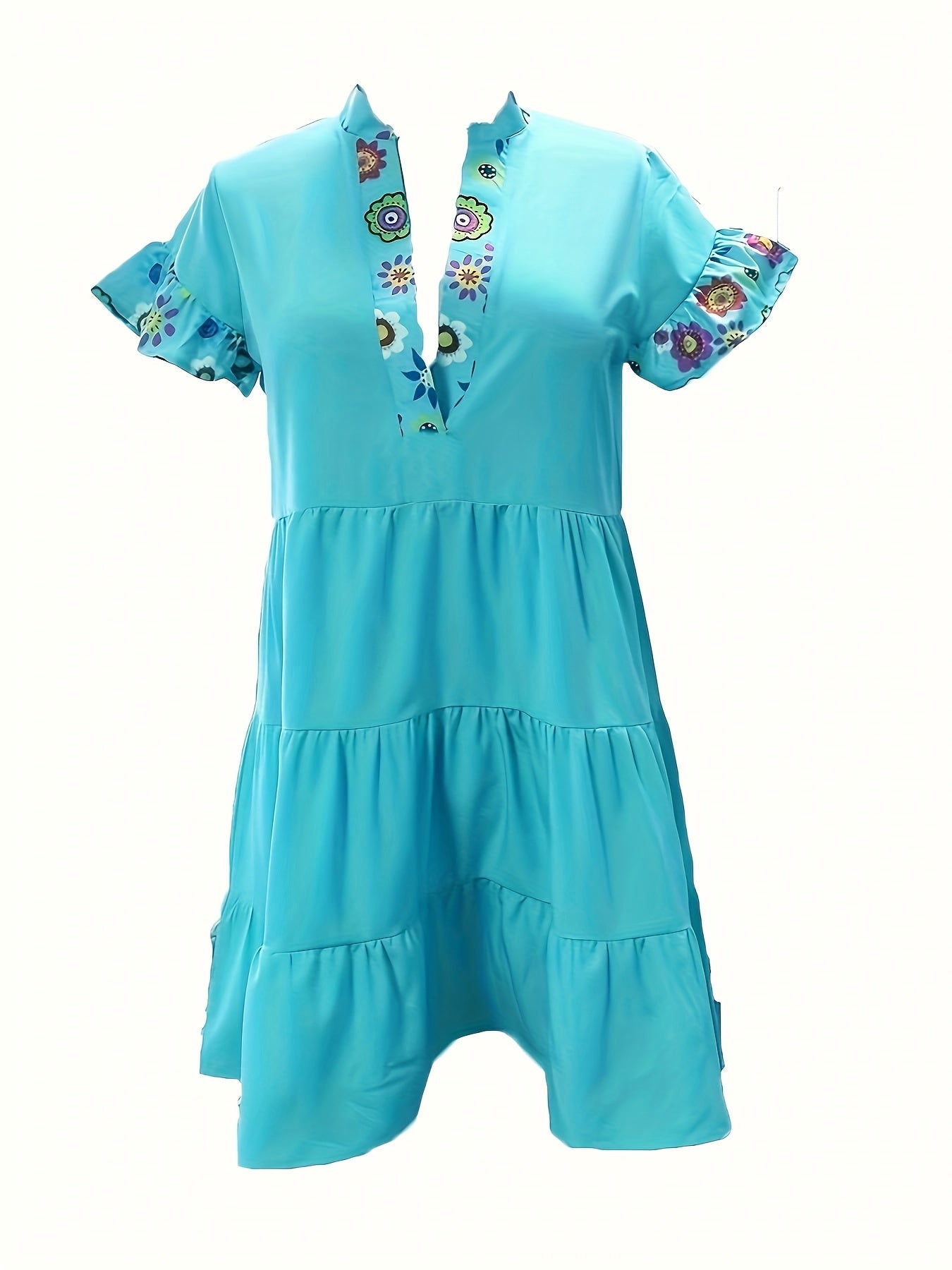 Naomi | Women’s Boho Ruffle Sleeve Mini Beach Dress