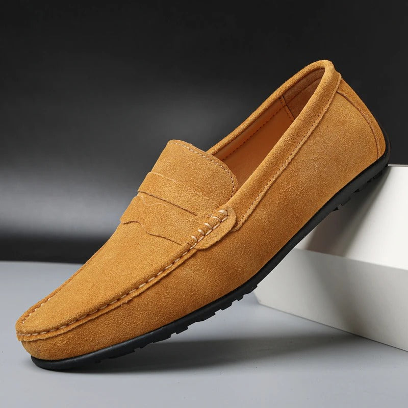 Hugo | Men's Loafers with Suede Upper and Cushioned Insole