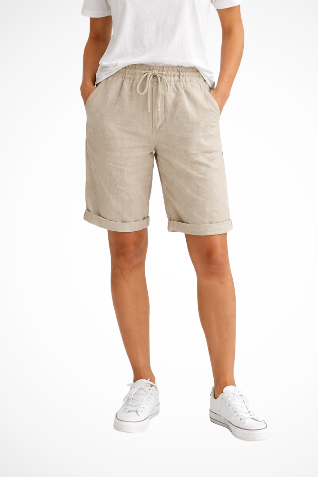 Joana | Women Relaxed Fit Linen Capri Pants for Everyday Wear