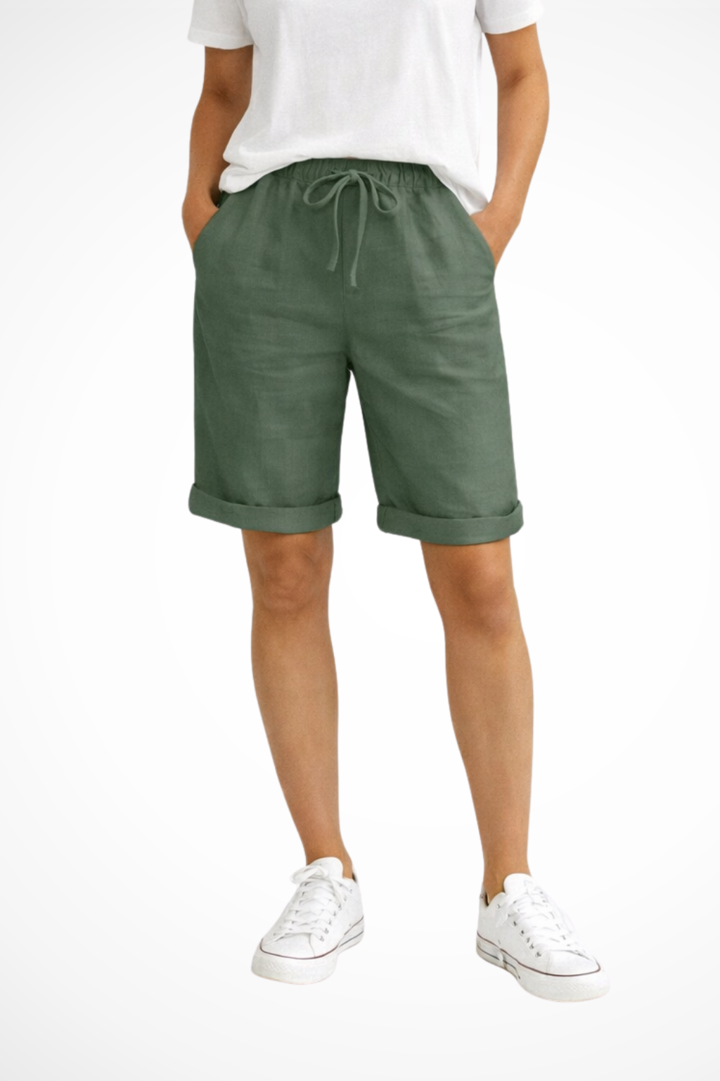 Joana | Women Relaxed Fit Linen Capri Pants for Everyday Wear