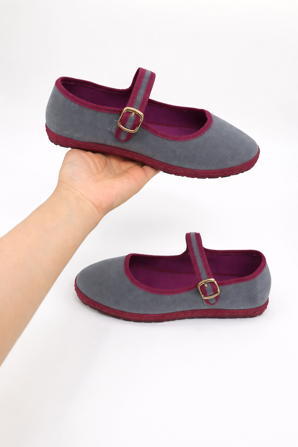 Madalena | Women Round Closed Toe Buckle Strap Mary Jane Ballet Flats