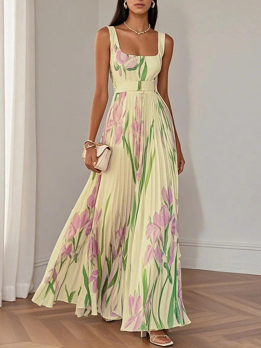 Ashley | Women’s Boho Floral Flowing A Line Dress