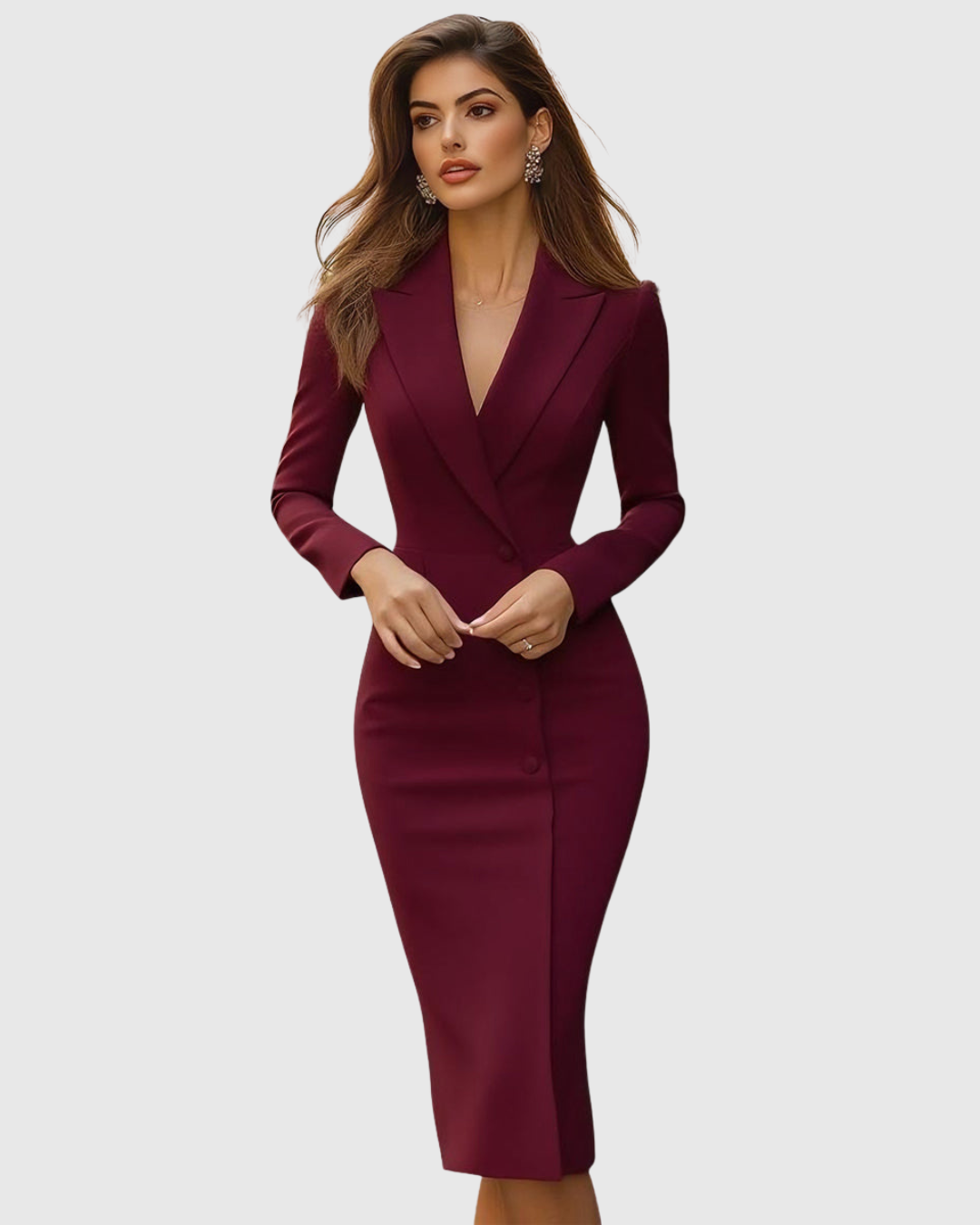 Lucia | Elegant Tailored Midi Dress