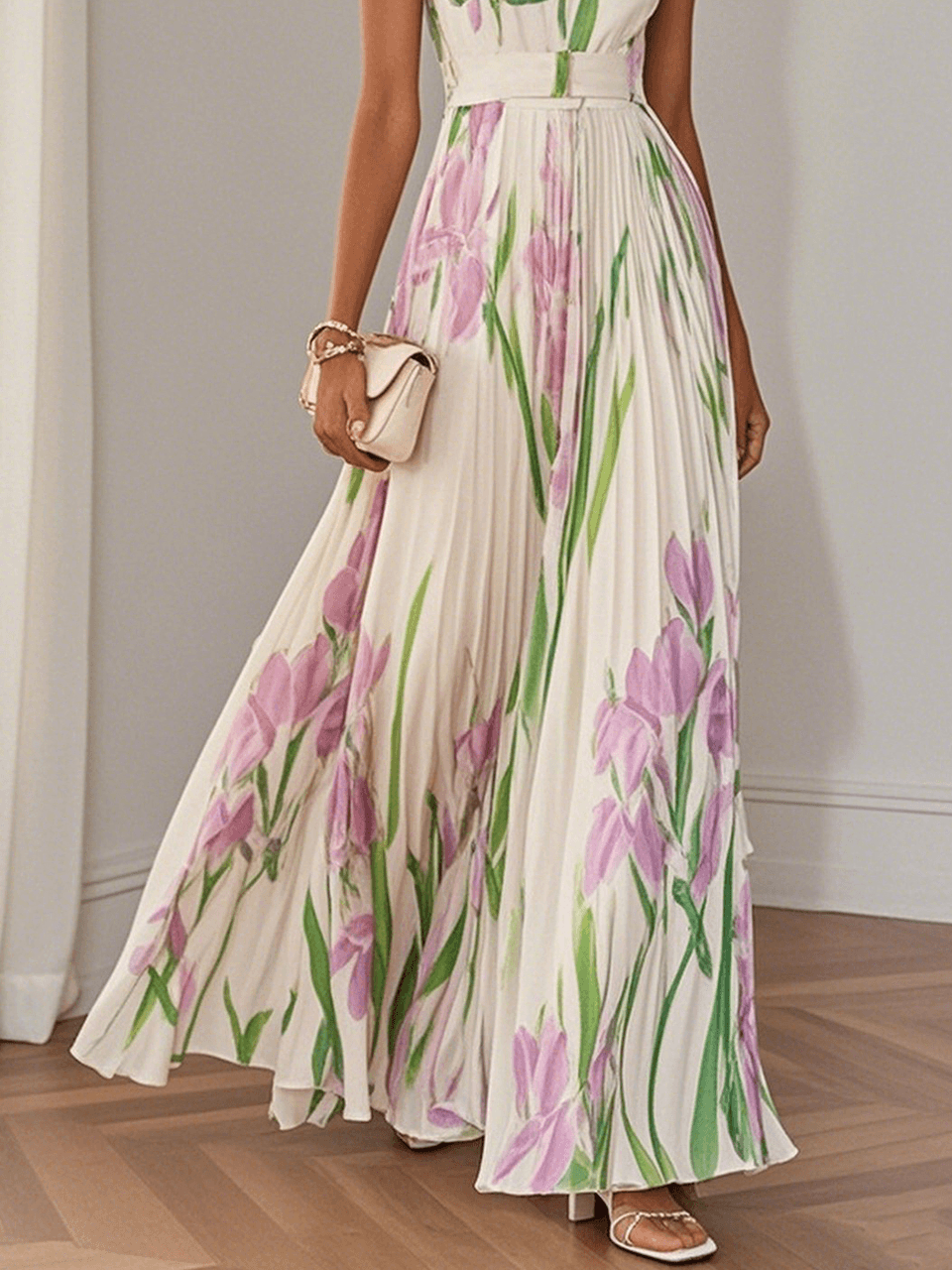 Ashley | Women’s Boho Floral Flowing A Line Dress