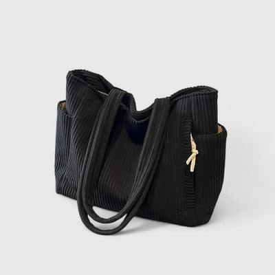 Sue – Corduroy Handbag with Drawstring Detail