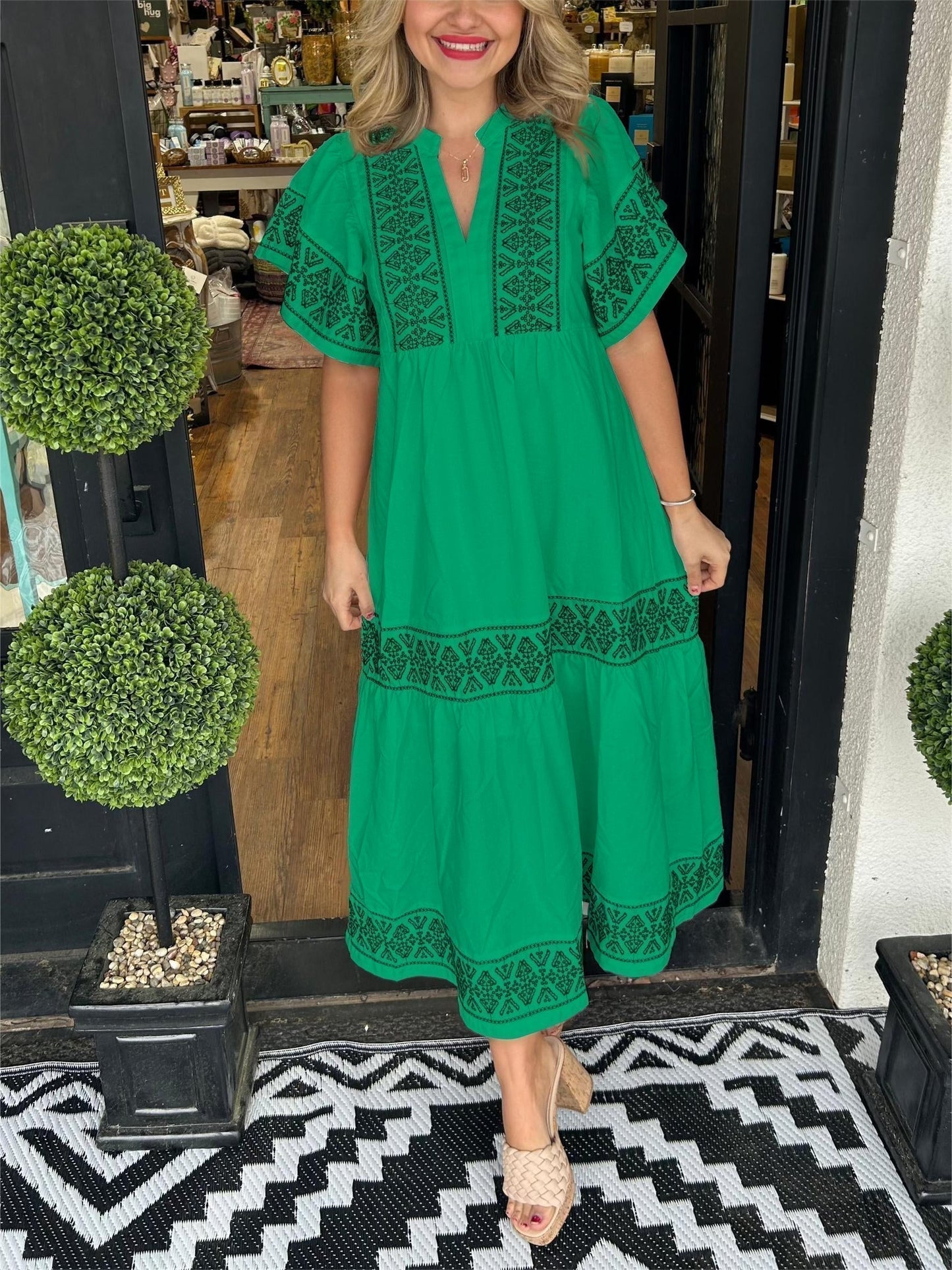 Hannah | Women’s Summer Breathable V Neck Midi Dress