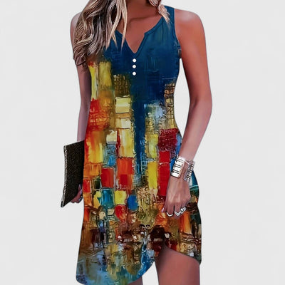 Dila - Ladies Sleeveless Comfortable Mini Dress