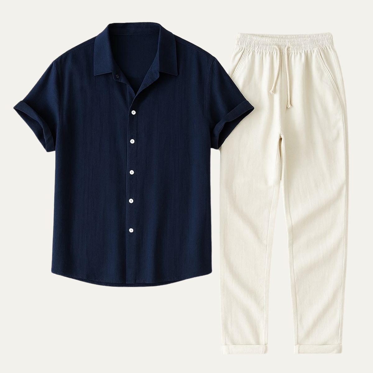 Amalfi | Men’s Linen Shirt & Drawstring Pants Set