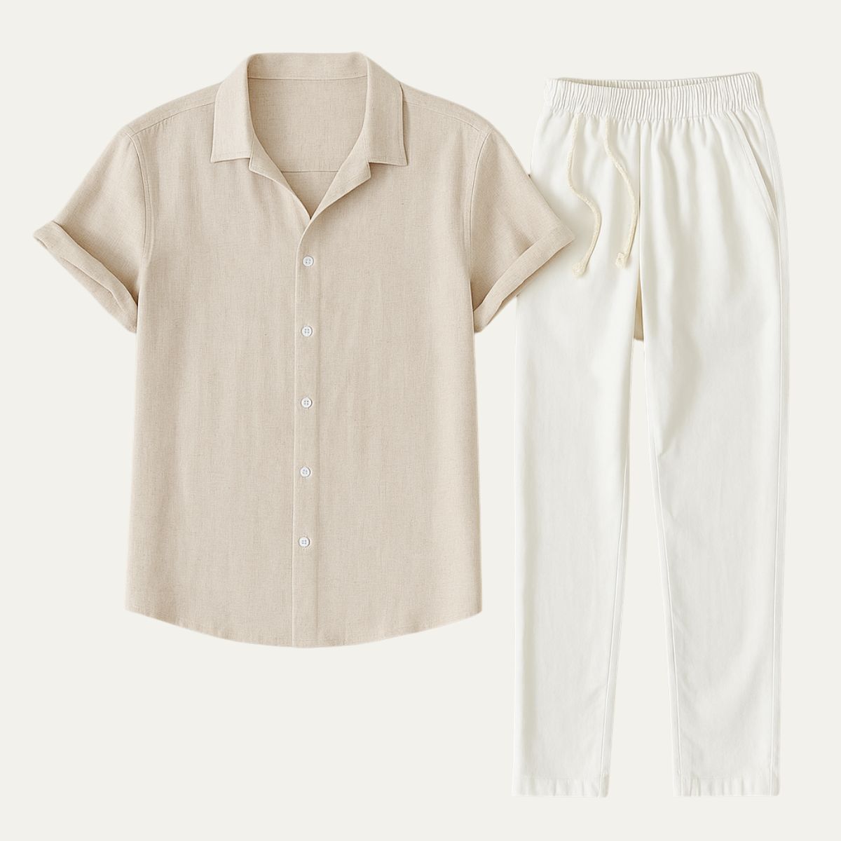 Amalfi | Men’s Linen Shirt & Drawstring Pants Set
