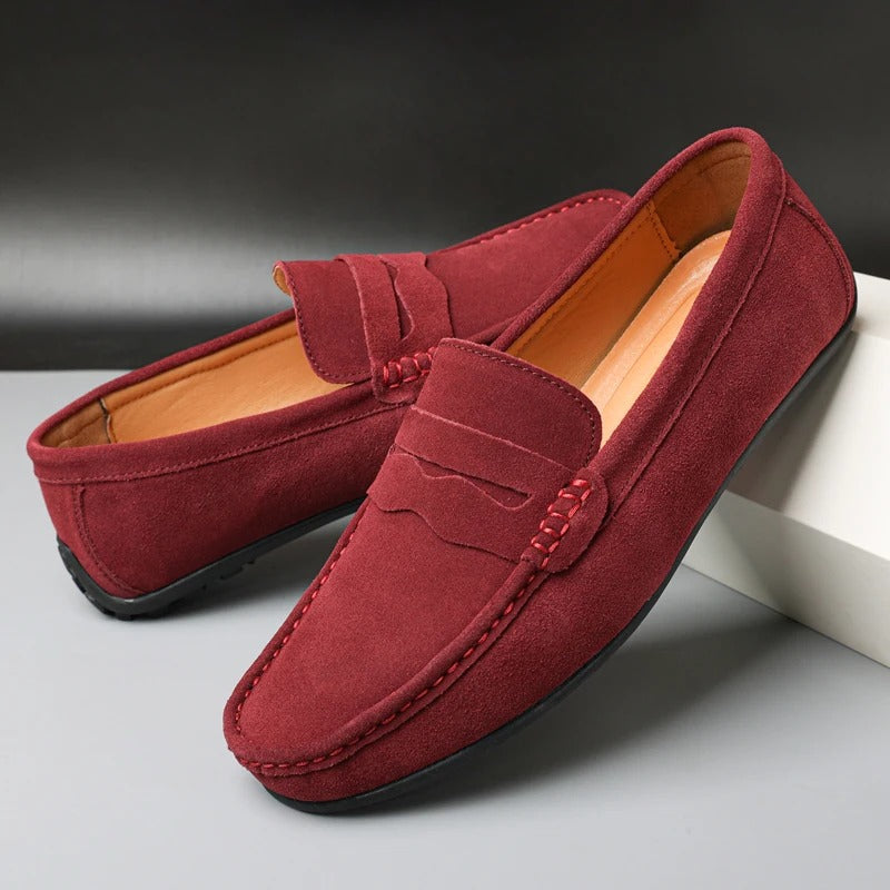 Hugo | Men's Loafers with Suede Upper and Cushioned Insole