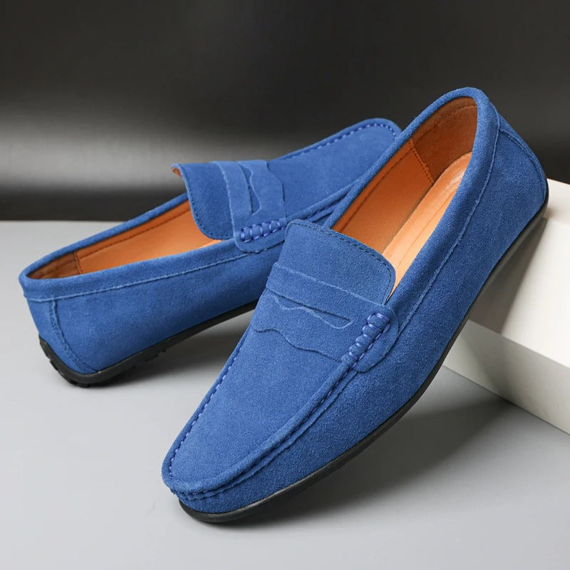 Hugo | Men's Loafers with Suede Upper and Cushioned Insole