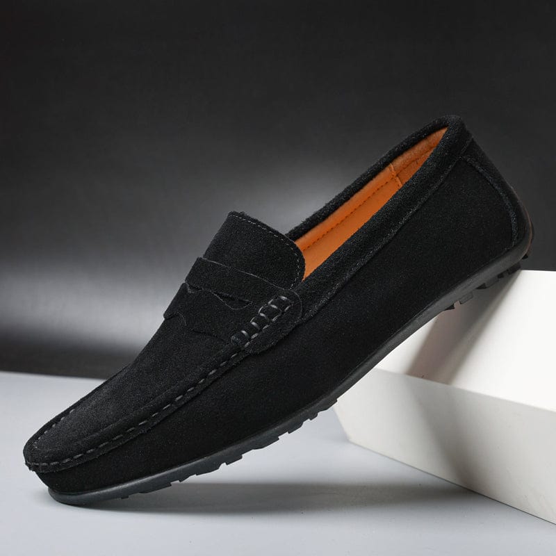 Hugo | Men's Loafers with Suede Upper and Cushioned Insole
