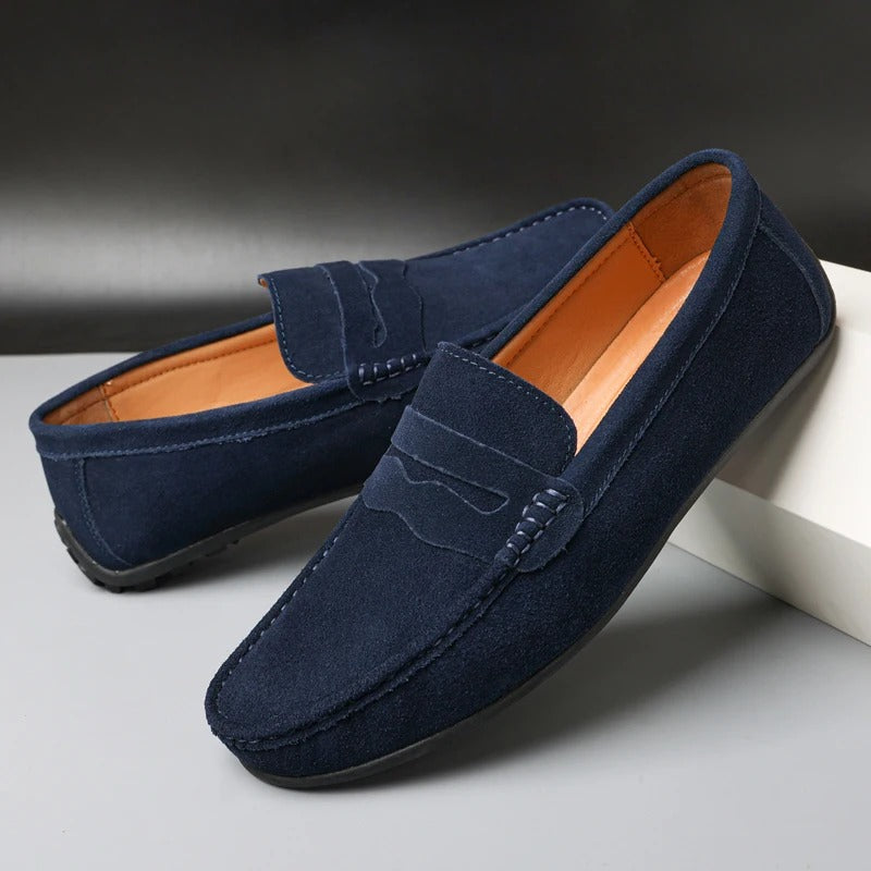 Hugo | Men's Loafers with Suede Upper and Cushioned Insole