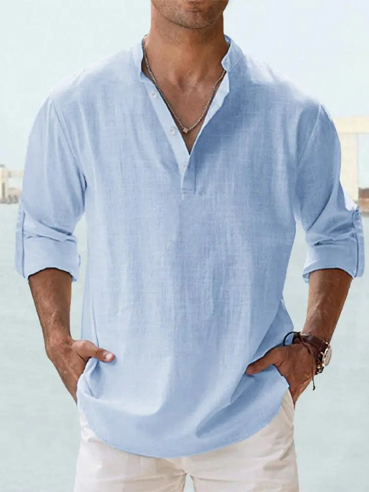 Luciano | Men’s Relaxed Long-Sleeve Summer Shirt