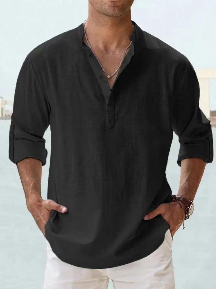 Luciano | Men’s Relaxed Long-Sleeve Summer Shirt