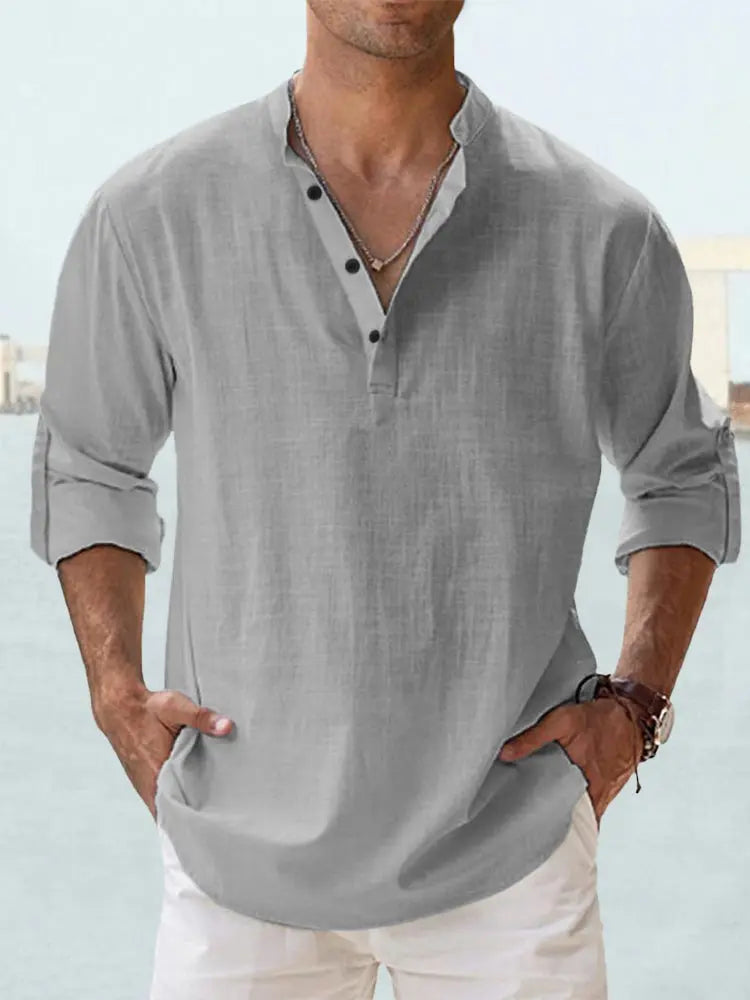 Luciano | Men’s Relaxed Long-Sleeve Summer Shirt