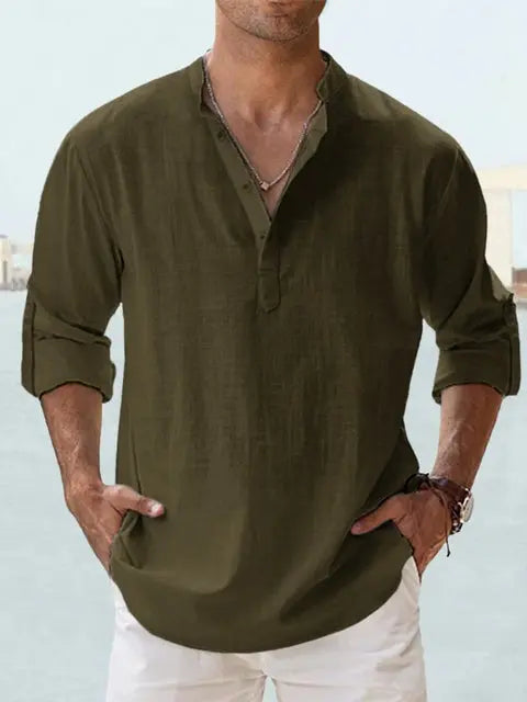 Luciano | Men’s Relaxed Long-Sleeve Summer Shirt