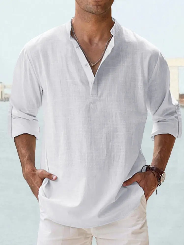 Luciano | Men’s Relaxed Long-Sleeve Summer Shirt
