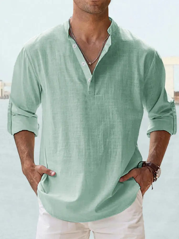 Luciano | Men’s Relaxed Long-Sleeve Summer Shirt
