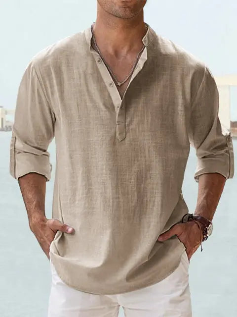 Luciano | Men’s Relaxed Long-Sleeve Summer Shirt