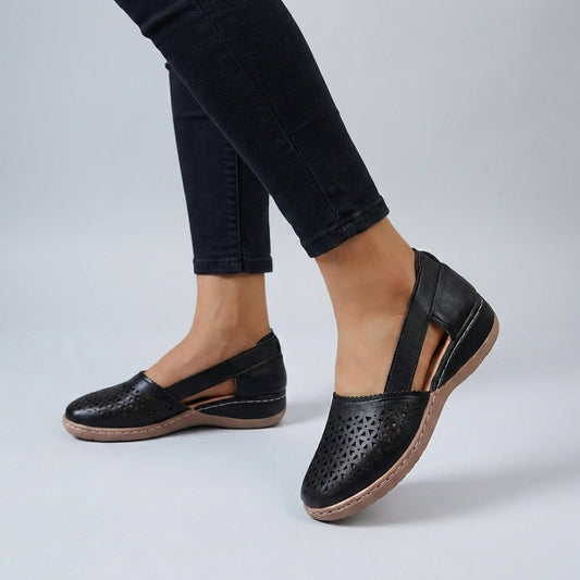 Nicole | Women’s Orthopedic Scalloped Cut-Out Comfort Sandals