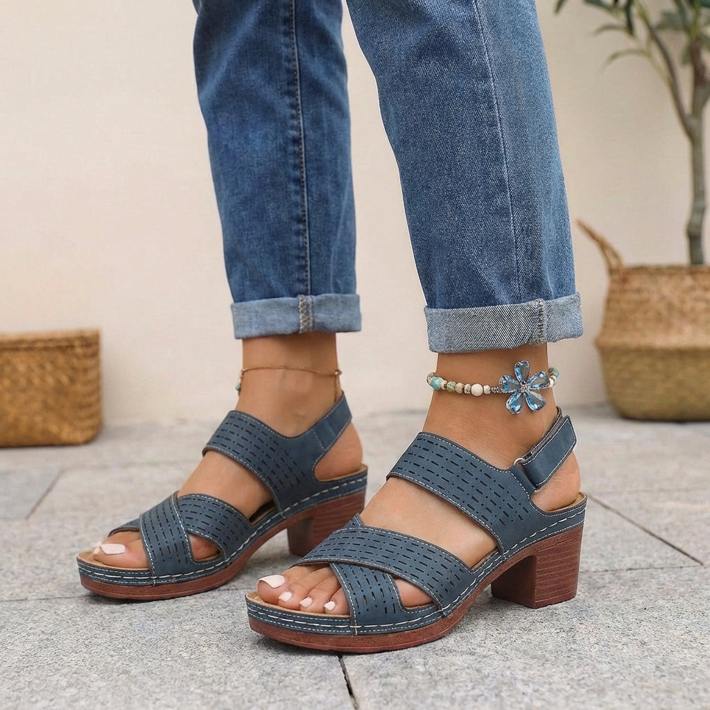 Serena | Women’s Orthopedic Platform Heel Comfort Sandals
