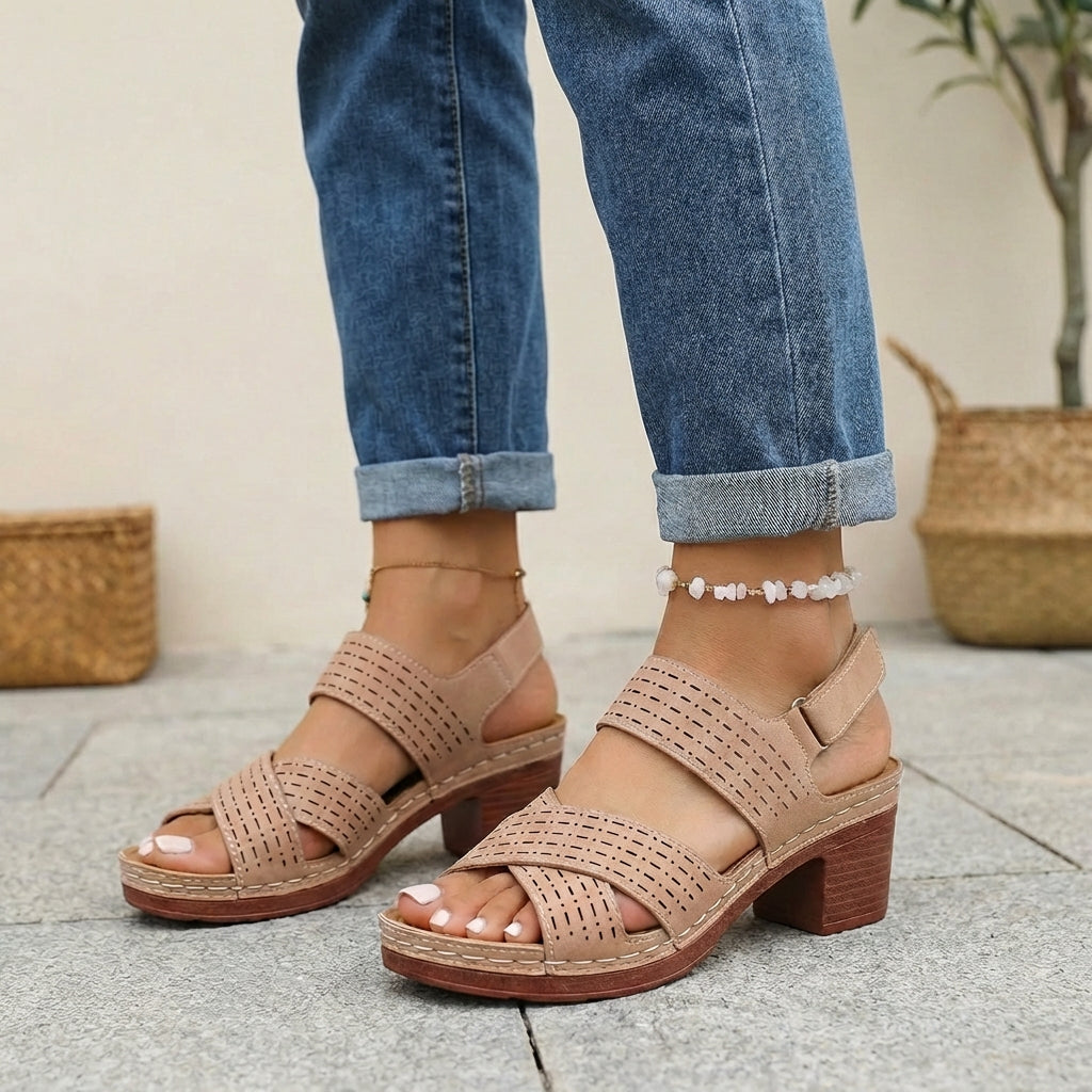 Serena | Women’s Orthopedic Platform Heel Comfort Sandals