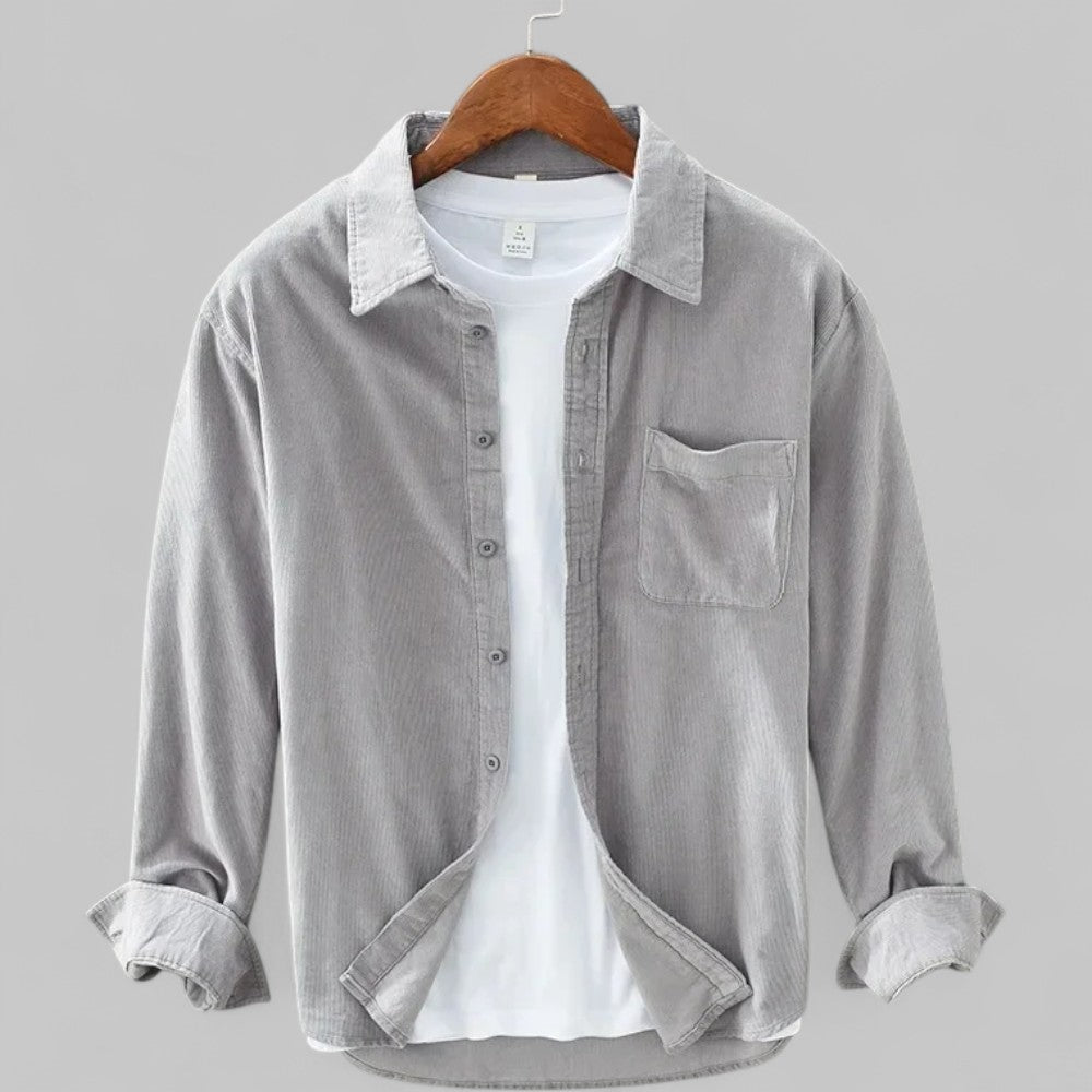 Pietro | Men’s Long-Sleeve Retro Corduroy Shirt