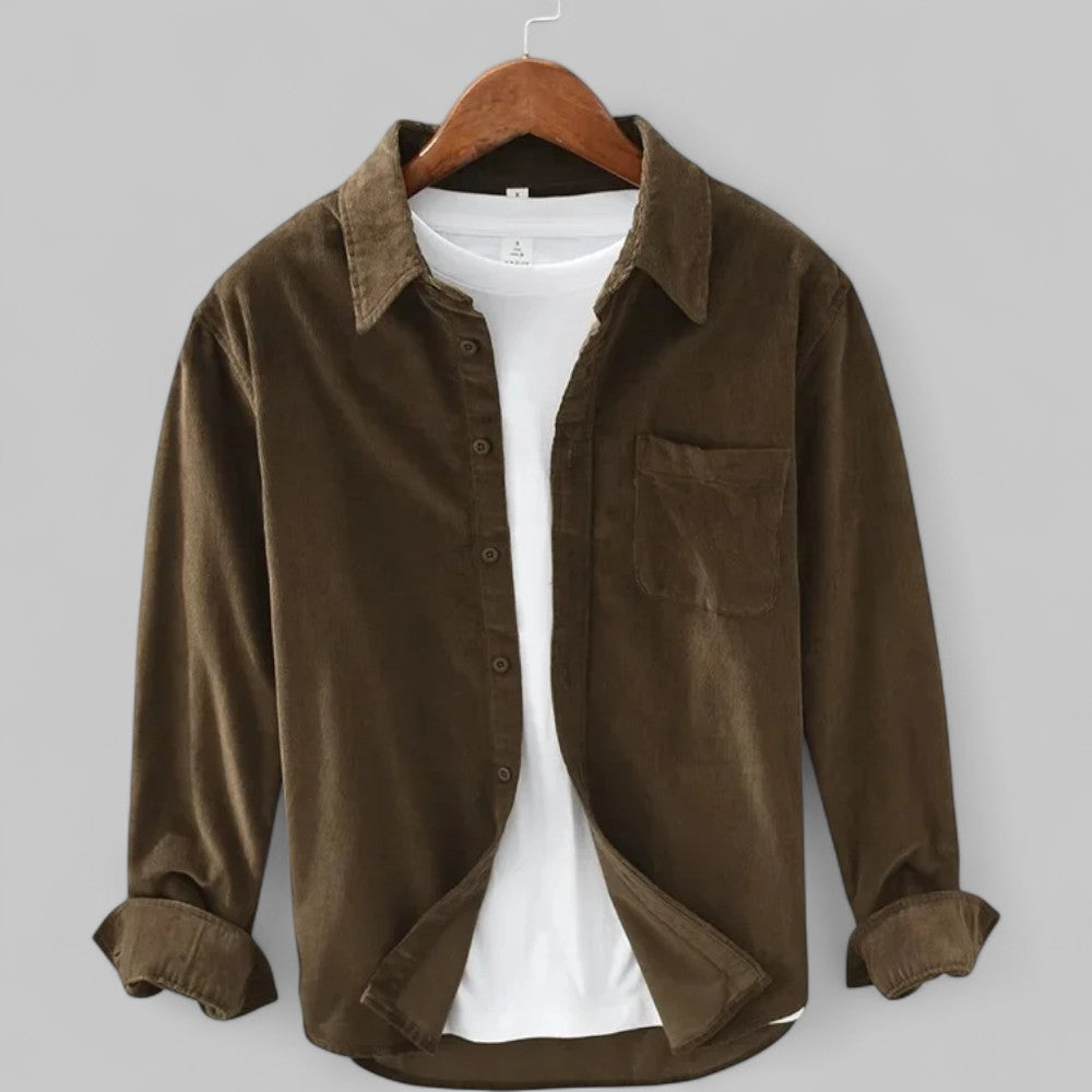 Pietro | Men’s Long-Sleeve Retro Corduroy Shirt