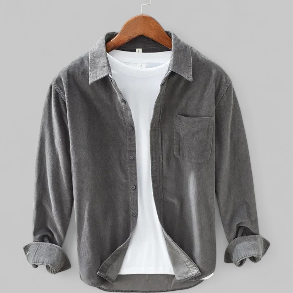 Pietro | Men’s Long-Sleeve Retro Corduroy Shirt