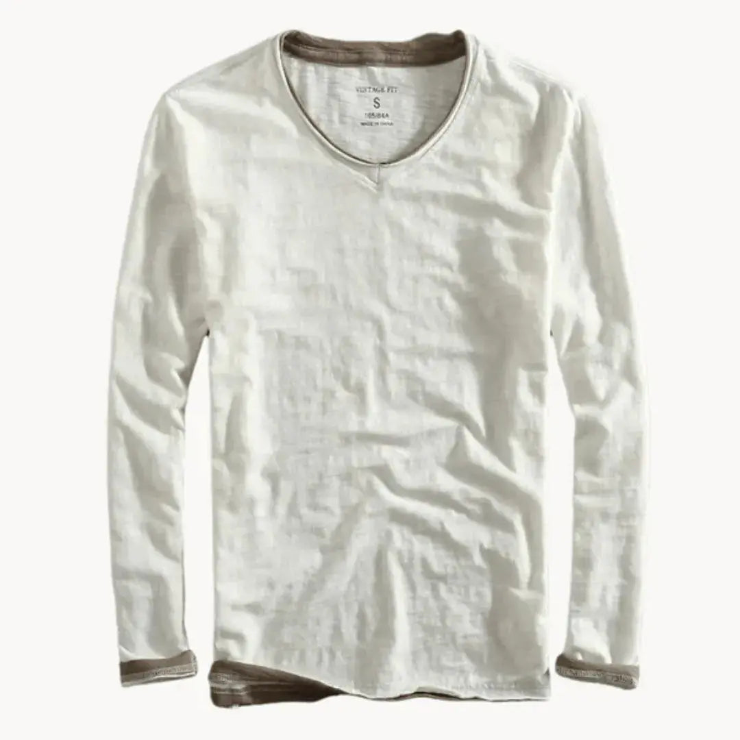 Corvino | Men’s Contrast-Trim Cotton Shirt