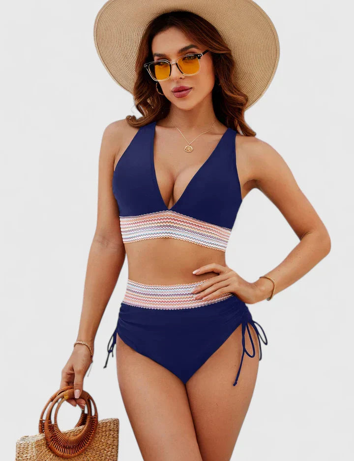 Darla | High-Waisted Bikini Two-Piece Swimsuit Set