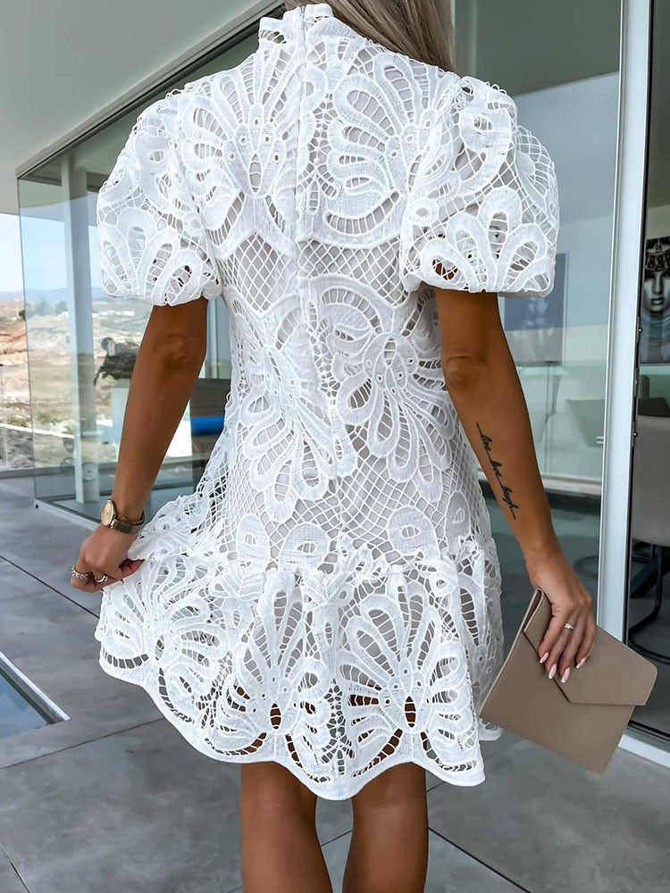 Delaila | Women’s Lace Midi Evening Dress