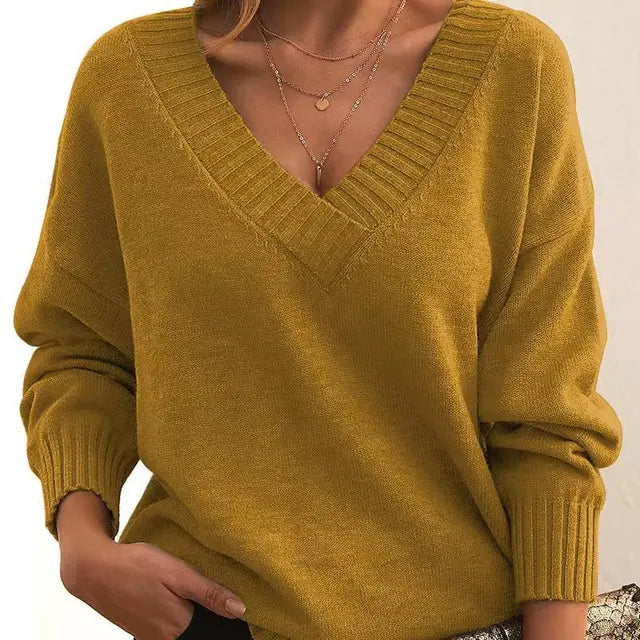 Elexa | Women’s Premium Cashmere V-Neck Sweater