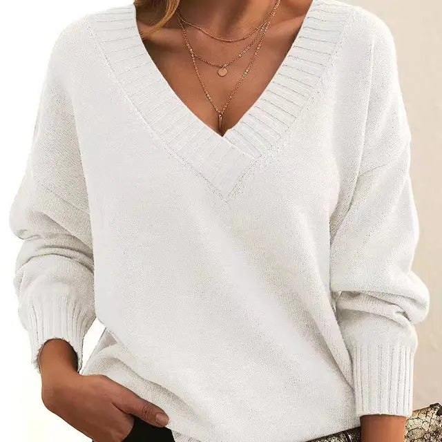 Elexa | Women’s Premium Cashmere V-Neck Sweater