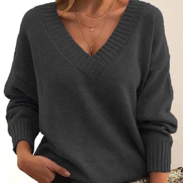 Elexa | Women’s Premium Cashmere V-Neck Sweater