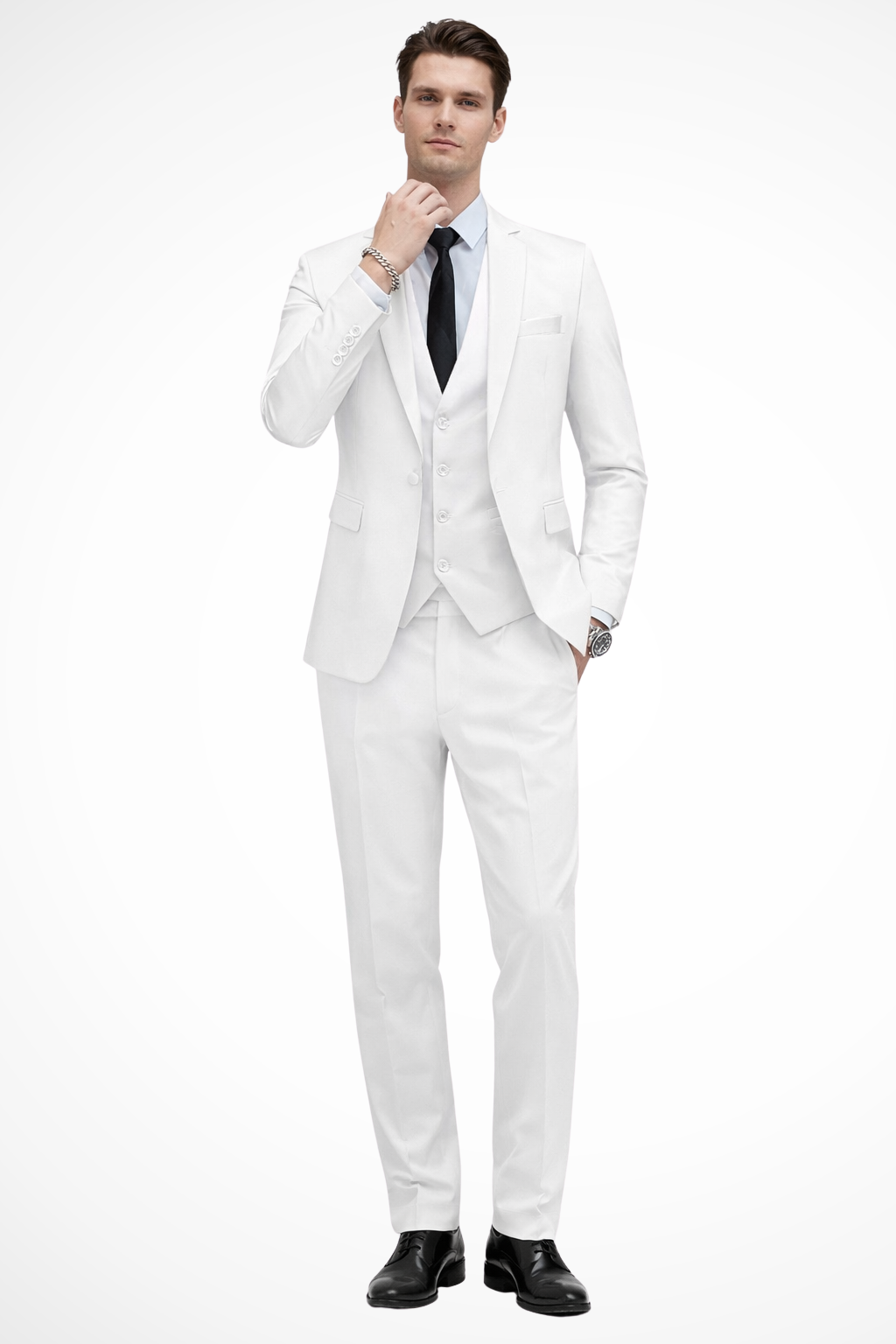Leo | Men Slim Fit Notch Lapel 3 Piece Wedding Guest Suit