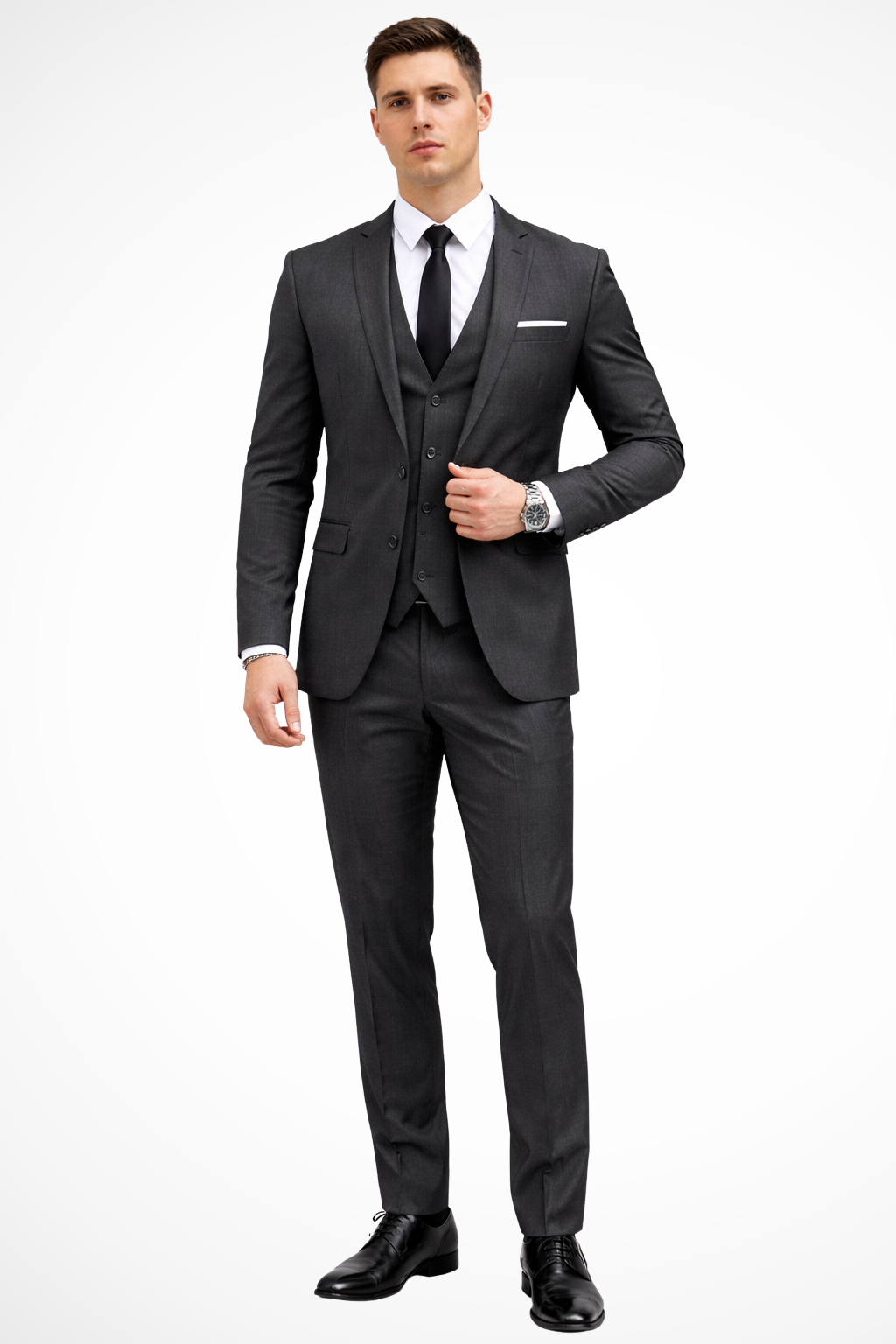 Leo | Men Slim Fit Notch Lapel 3 Piece Wedding Guest Suit
