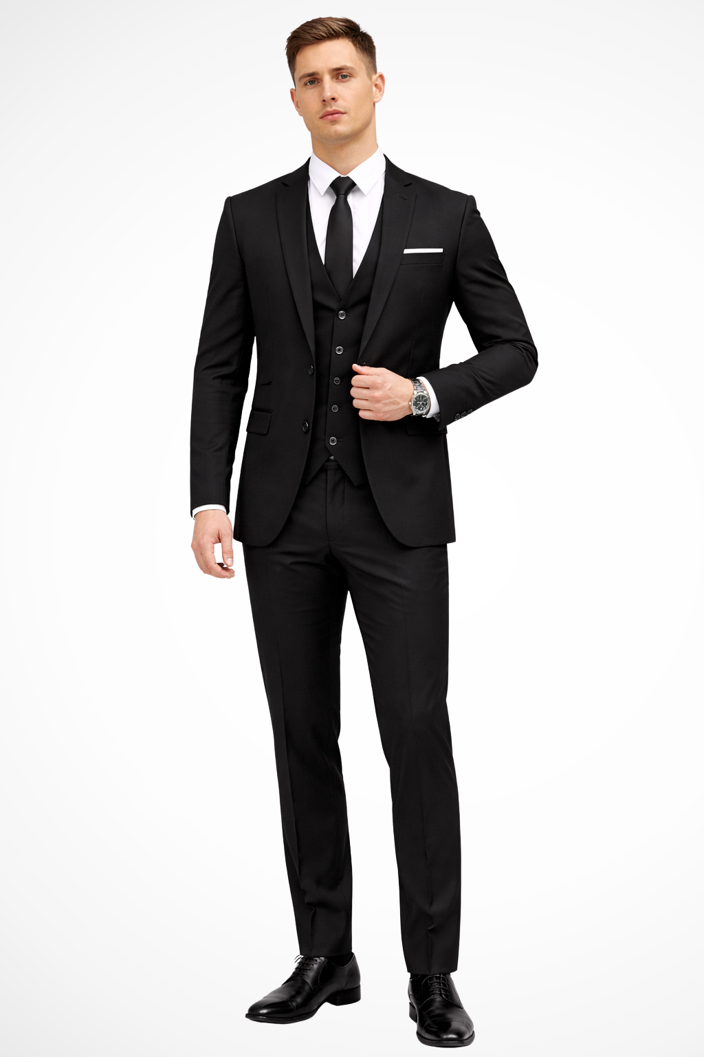 Leo | Men Slim Fit Notch Lapel 3 Piece Wedding Guest Suit