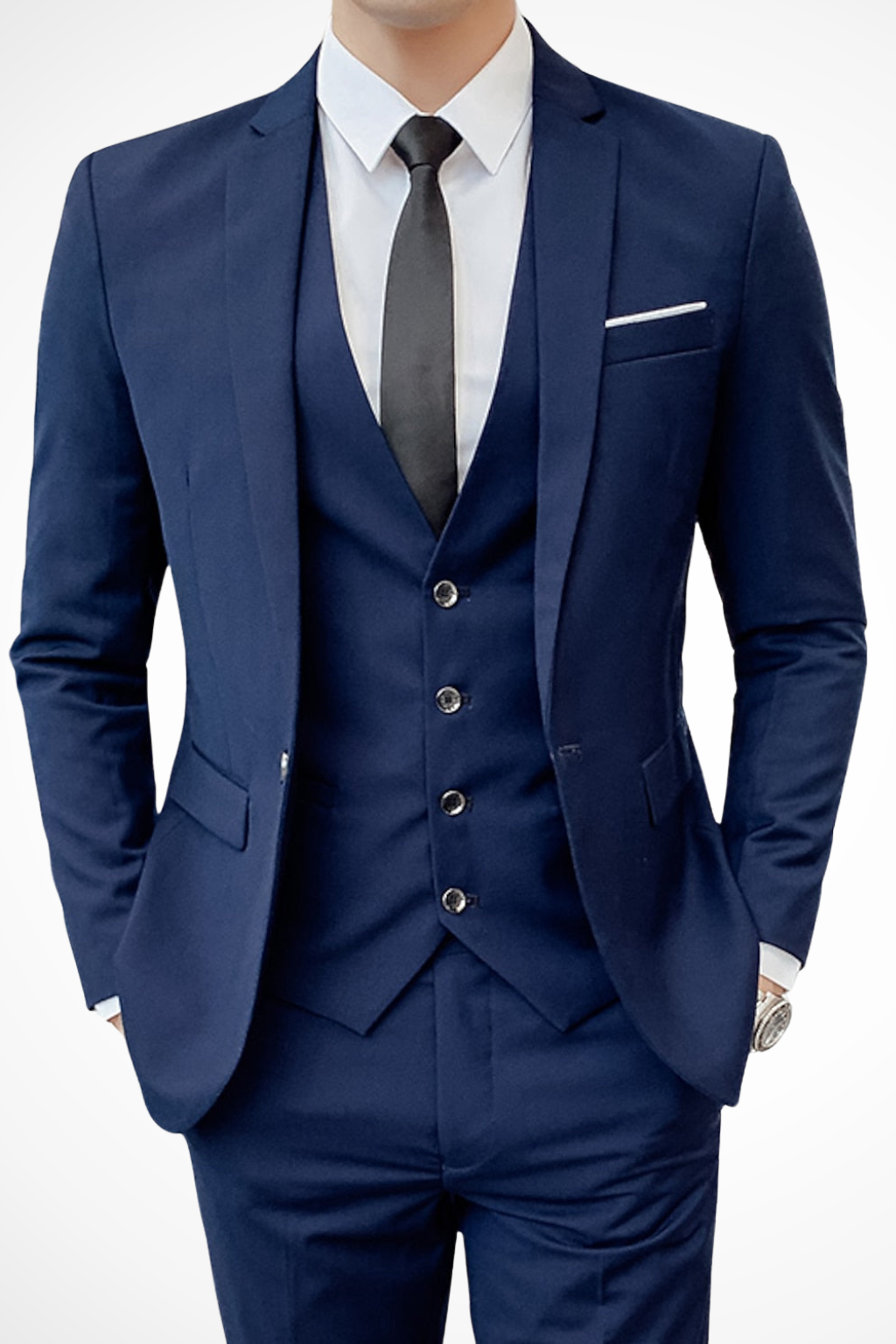 Leo | Men Slim Fit Notch Lapel 3 Piece Wedding Guest Suit