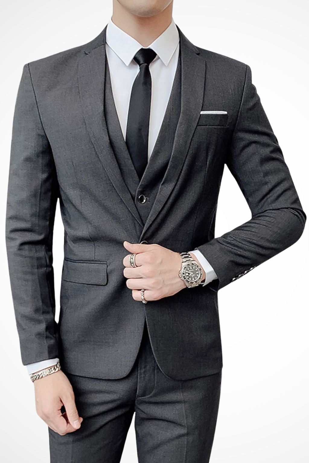 Leo | Men Slim Fit Notch Lapel 3 Piece Wedding Guest Suit