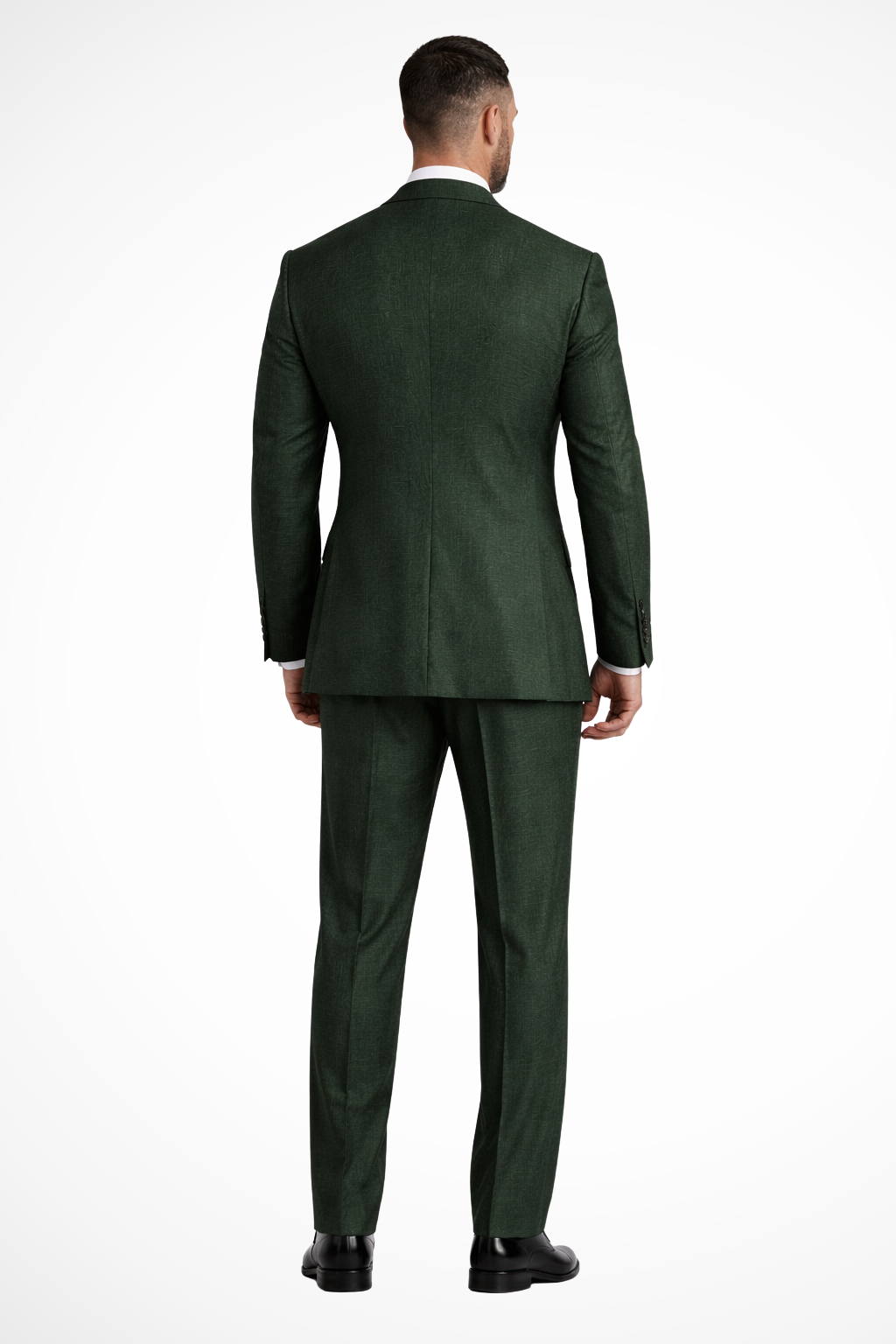 Isaac | Men Double Breasted  Green Linen Two Piece Wedding Guest Suit